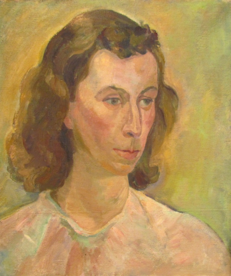 Irene Hoffar Reid ~ 1940<br />16 in x 13.5 in  ~ oil on canvas