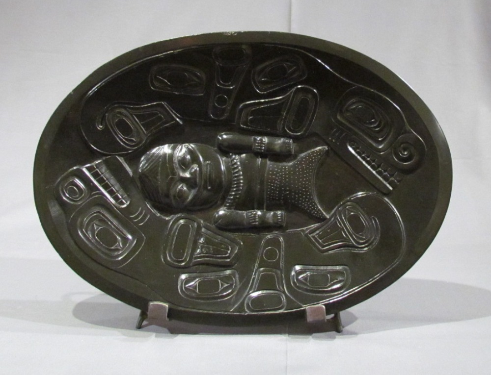 Unknown Haida ~ 1880<br />1 in x 12 in  x 17 in  ~ argillite