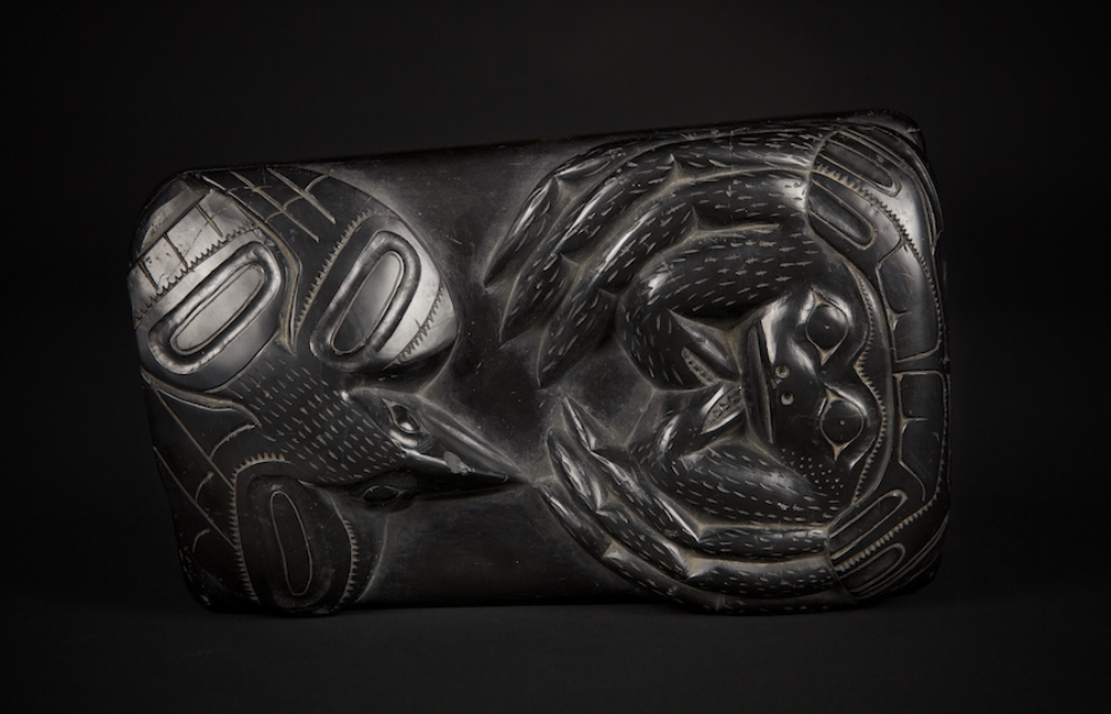 Unknown Haida ~ 1890<br />2 in x 5.5 in  x 9 in  ~ argillite